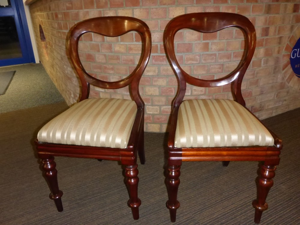 Set of 12 Victorian Balloon Back Dining Chairs