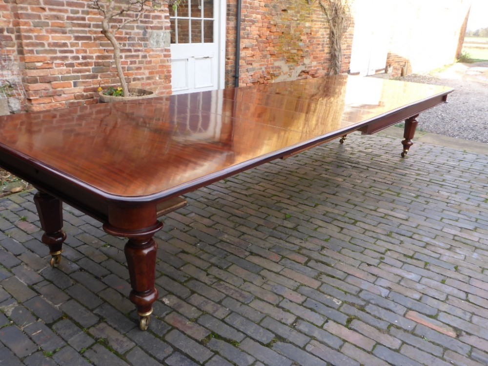 Antique  Victorian Mahogany Extending Dining Table seats 14