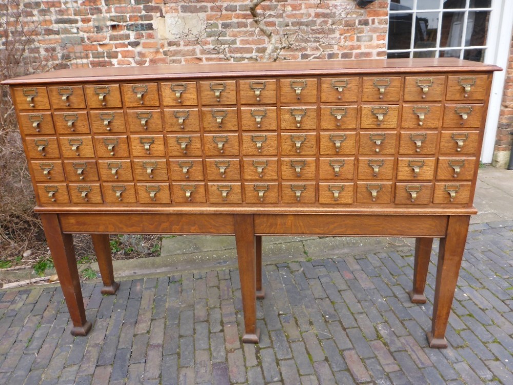 Magnificent Bank of Filing Drawers in Oak