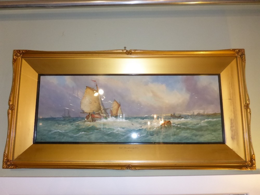 Water Colour Off Southampton by J Hill