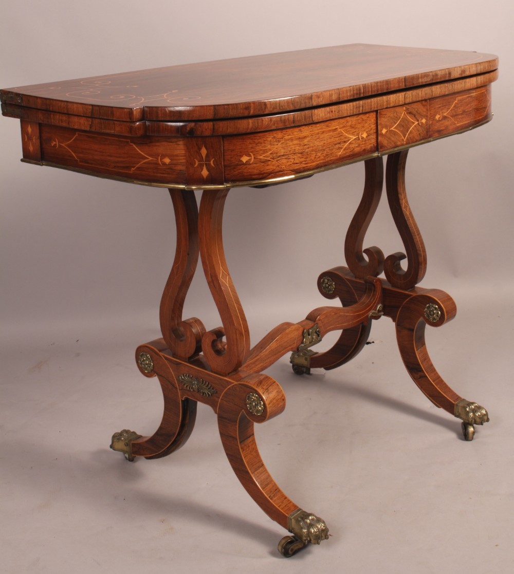 Fine and Rare Regency Period Card Table