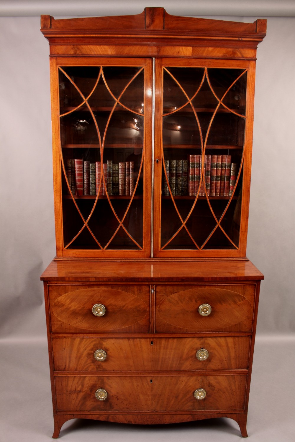 Georgian Secretaire Bookcase in Mahogany