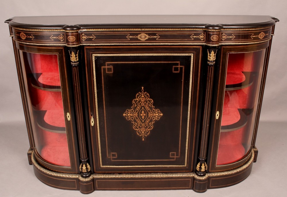 Good Victorian Ebonized Credenza