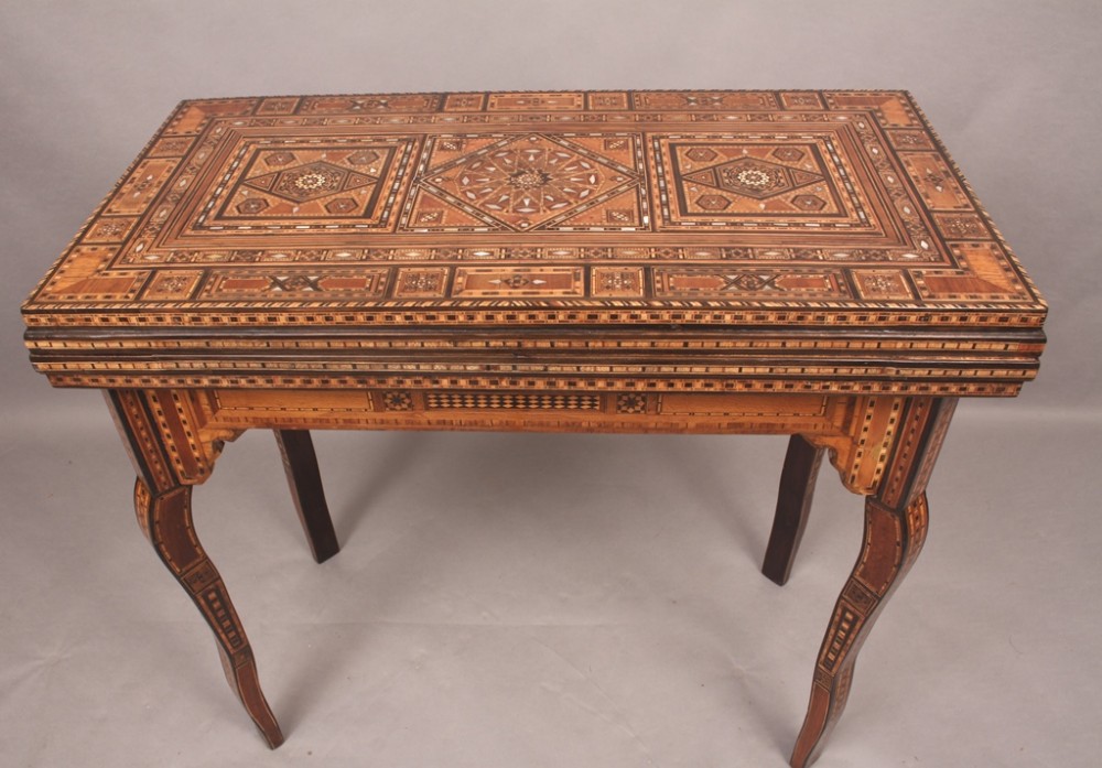 Superb Moorish Games Table Inlaid