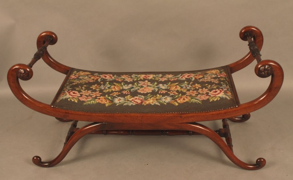 Very Good Regency Rosewood Window Seat