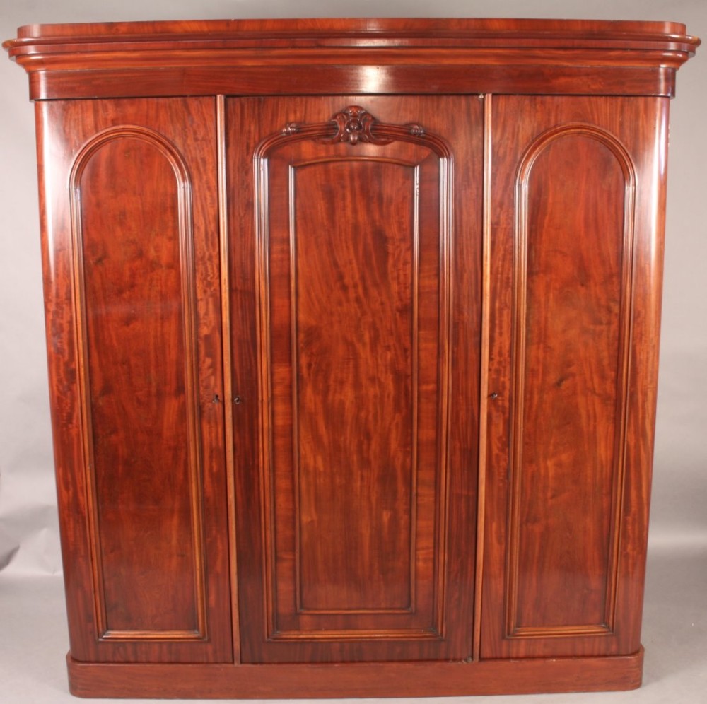 Victorian Three Door Wardrobe in Mahogany