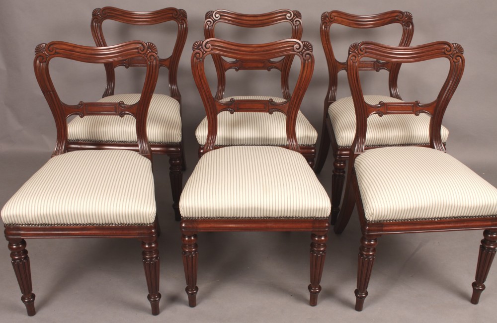 Superb Set of Six Mahogany Dining Chairs