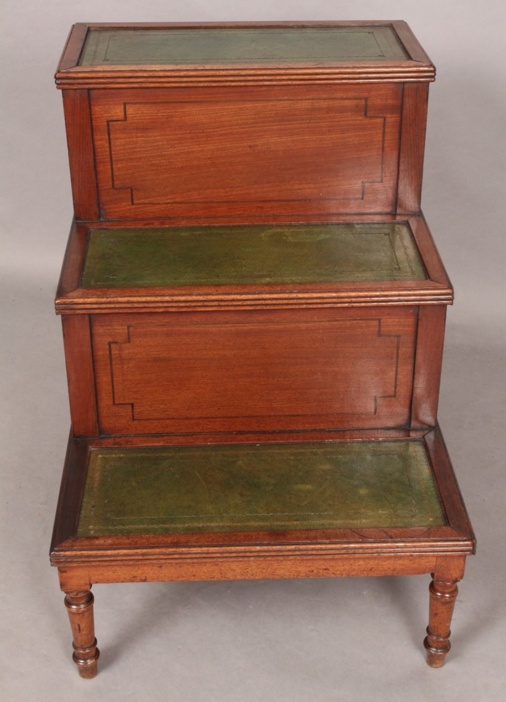 Antique Georgian Library Steps/Bed Steps