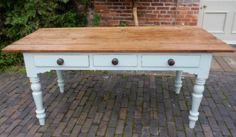 Victorian Pine Farmhouse Dining Table