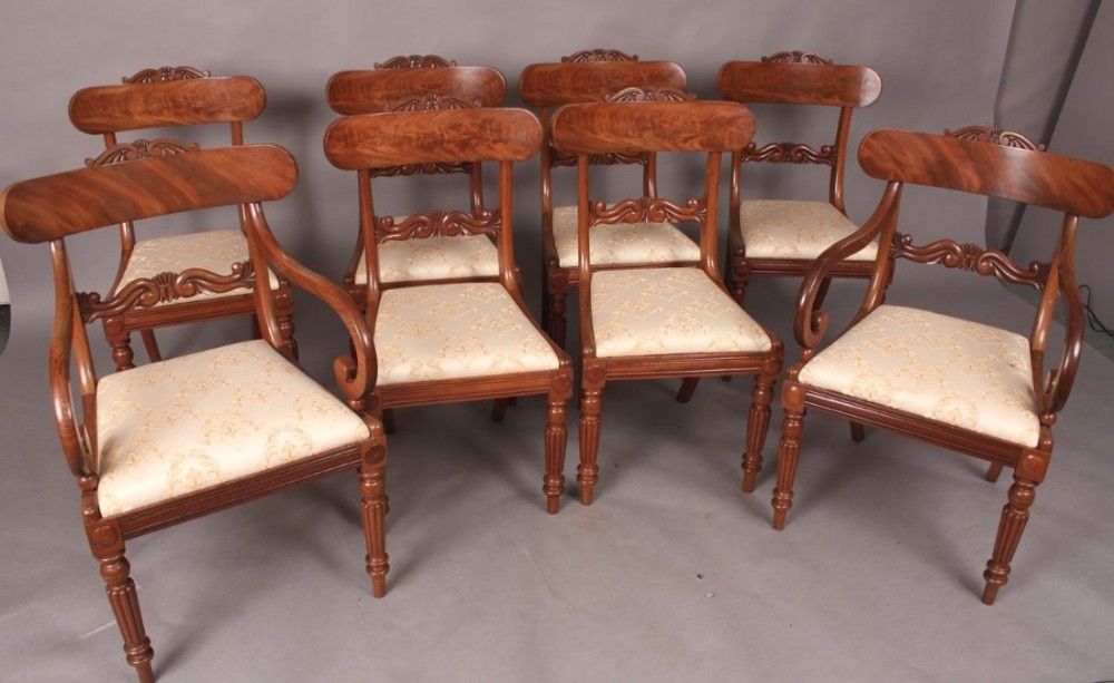Very Good Set of 8 Victorian Mahogany Dining Chairs