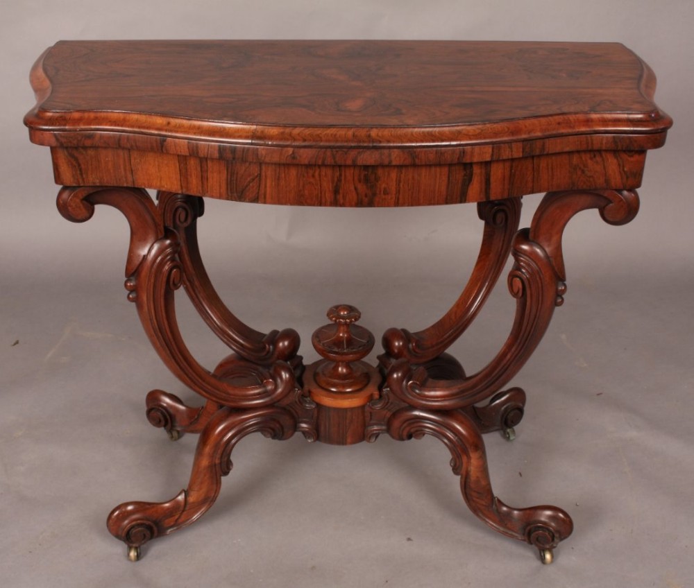 Super Quality Victorian Card Table in Rosewood