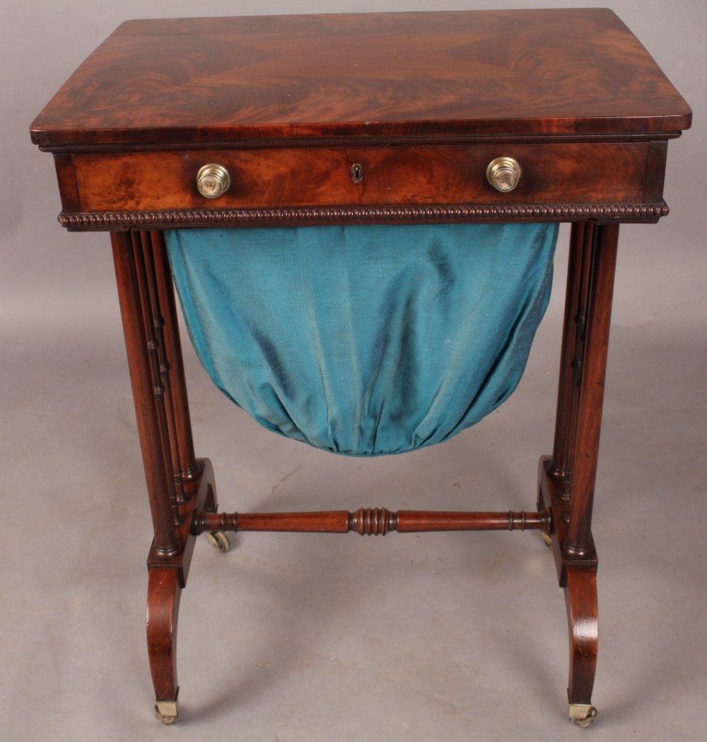 Georgian Mahogany Ladies Sewing Table