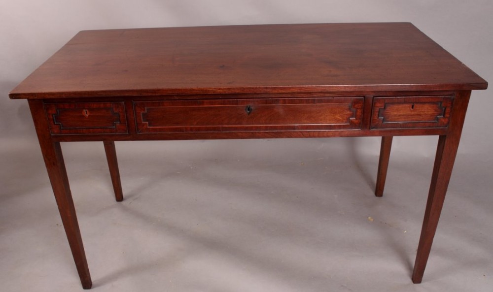 Georgian Mahogany Serving Table three drawers