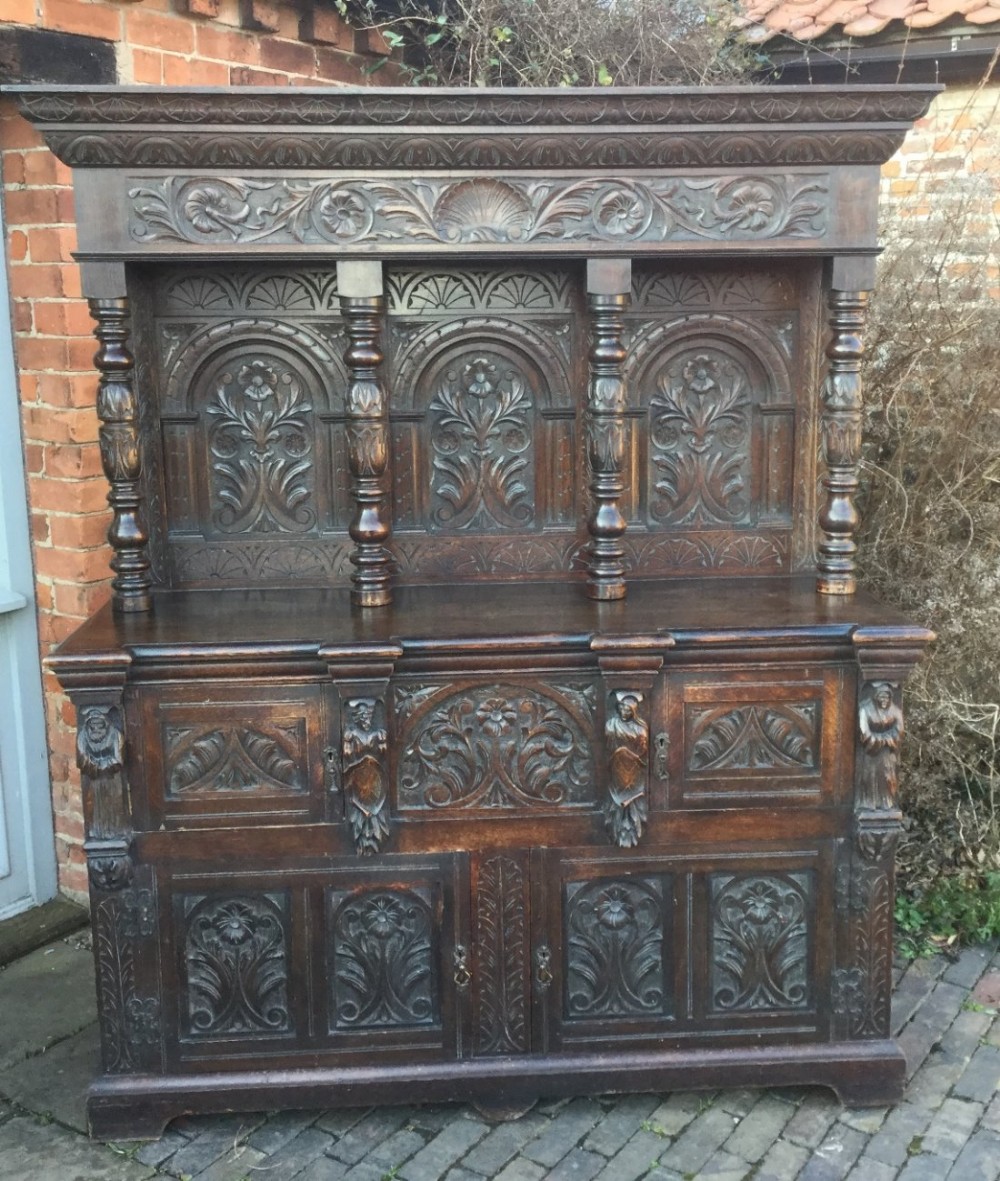 magnificent carved Oak Sideboard Victorian