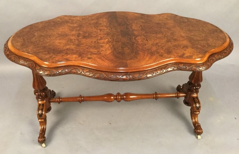 Superb Quality Burr Walnut Window Table