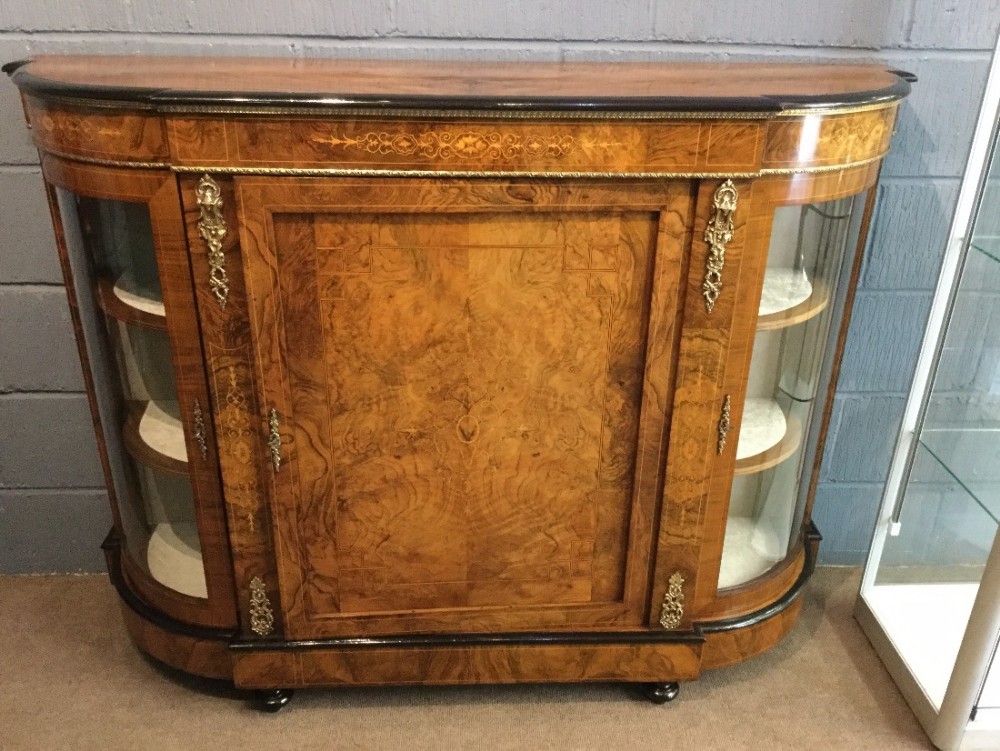 Victorian Burr Walnut Credenza