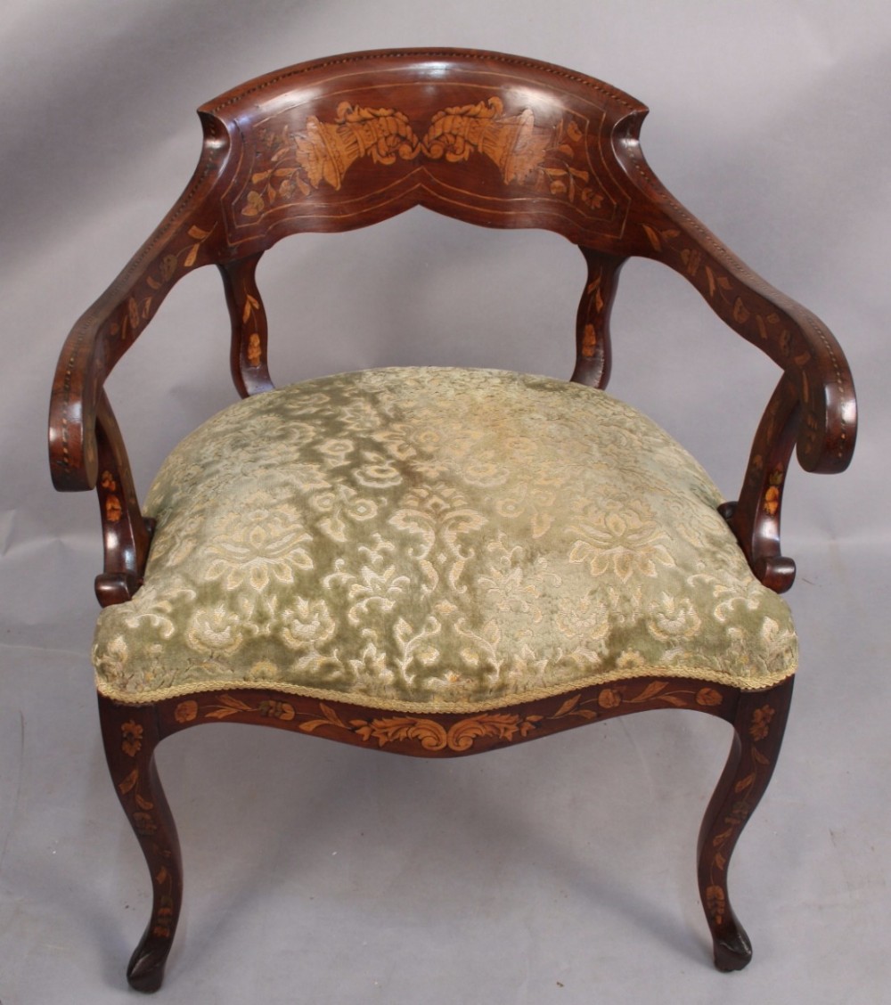 A Dutch Marquetry Armchair