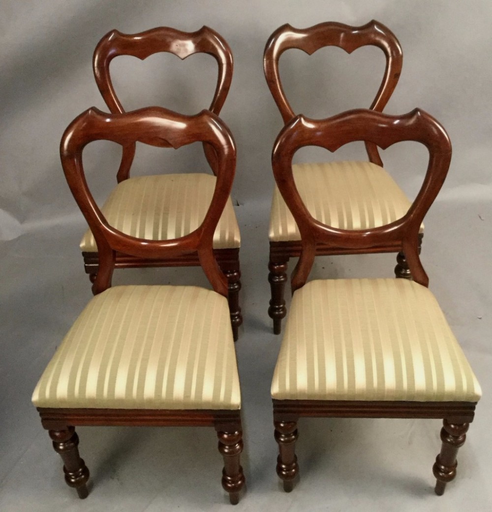SET OF 4 victorian MAHOGANY dining CHAIRS