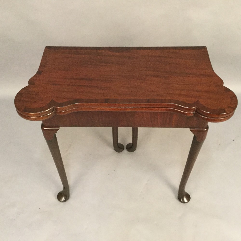 George II Pad Foot Games Table in Mahogany
