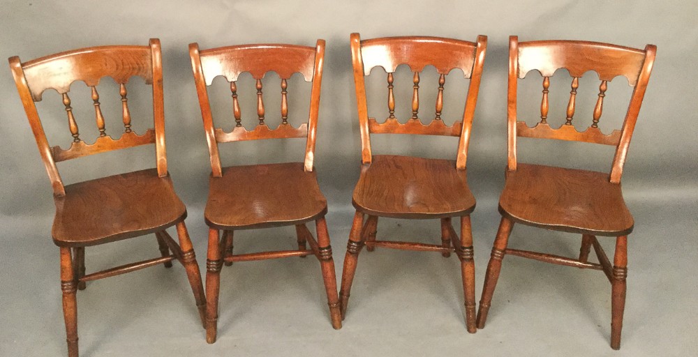 A Set of 4 Victorian kitchen Chairs