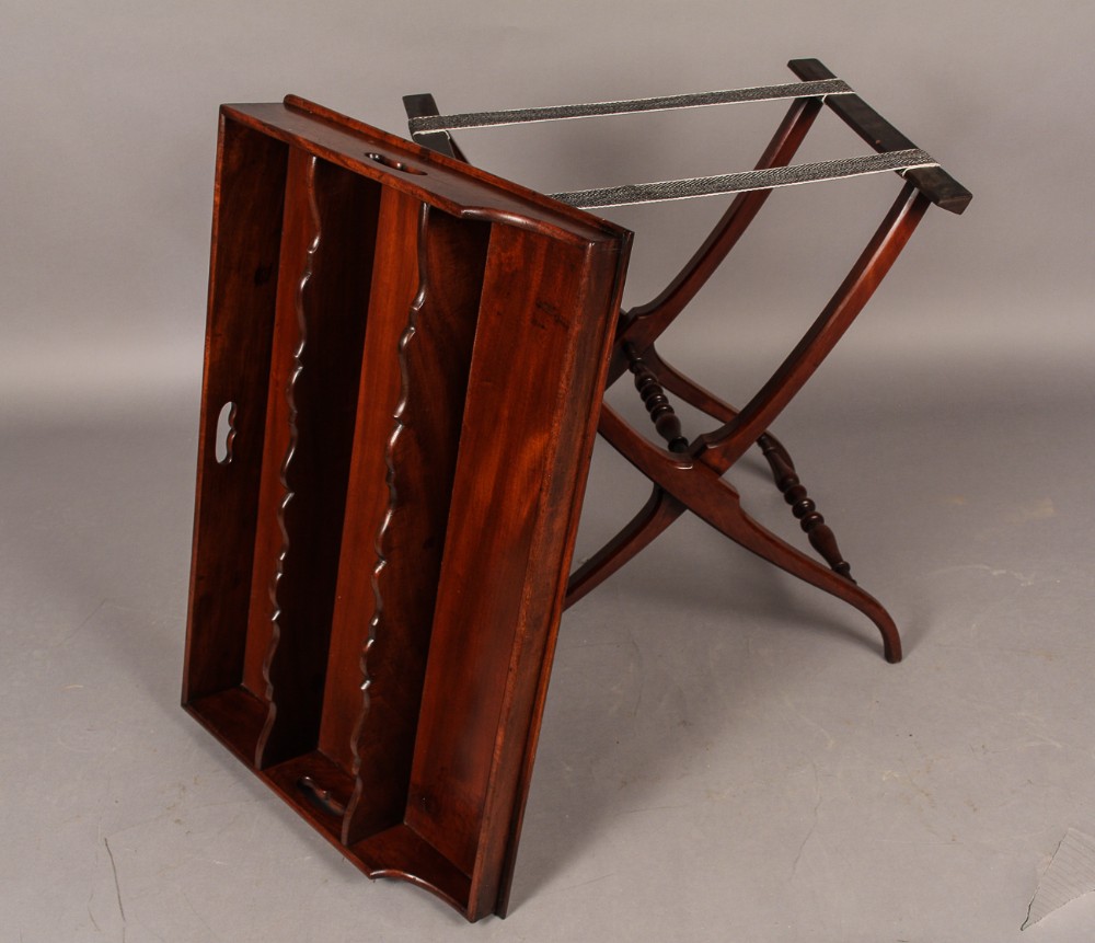 Butlers Tray and Stand Mahogany