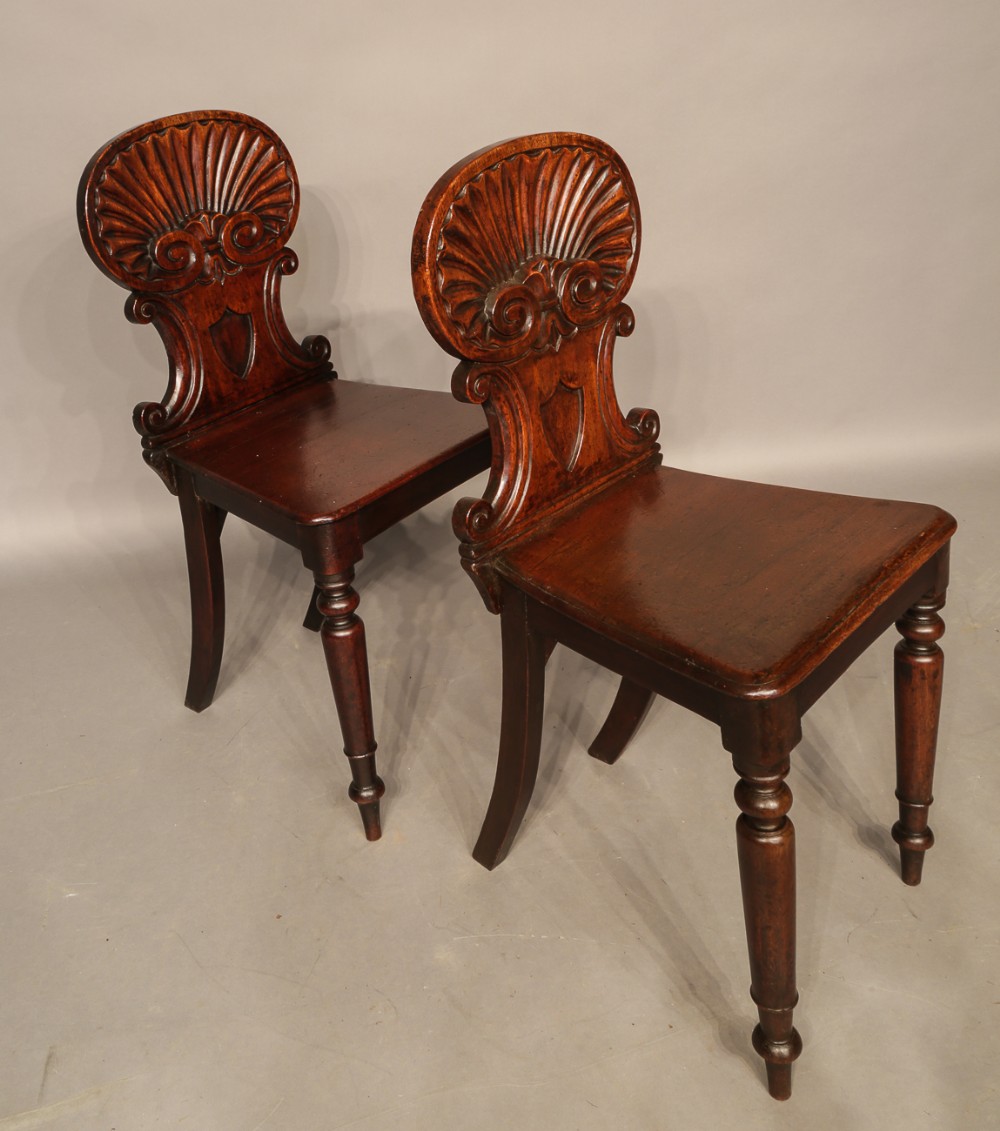 Pair of Georgian Hall Chairs