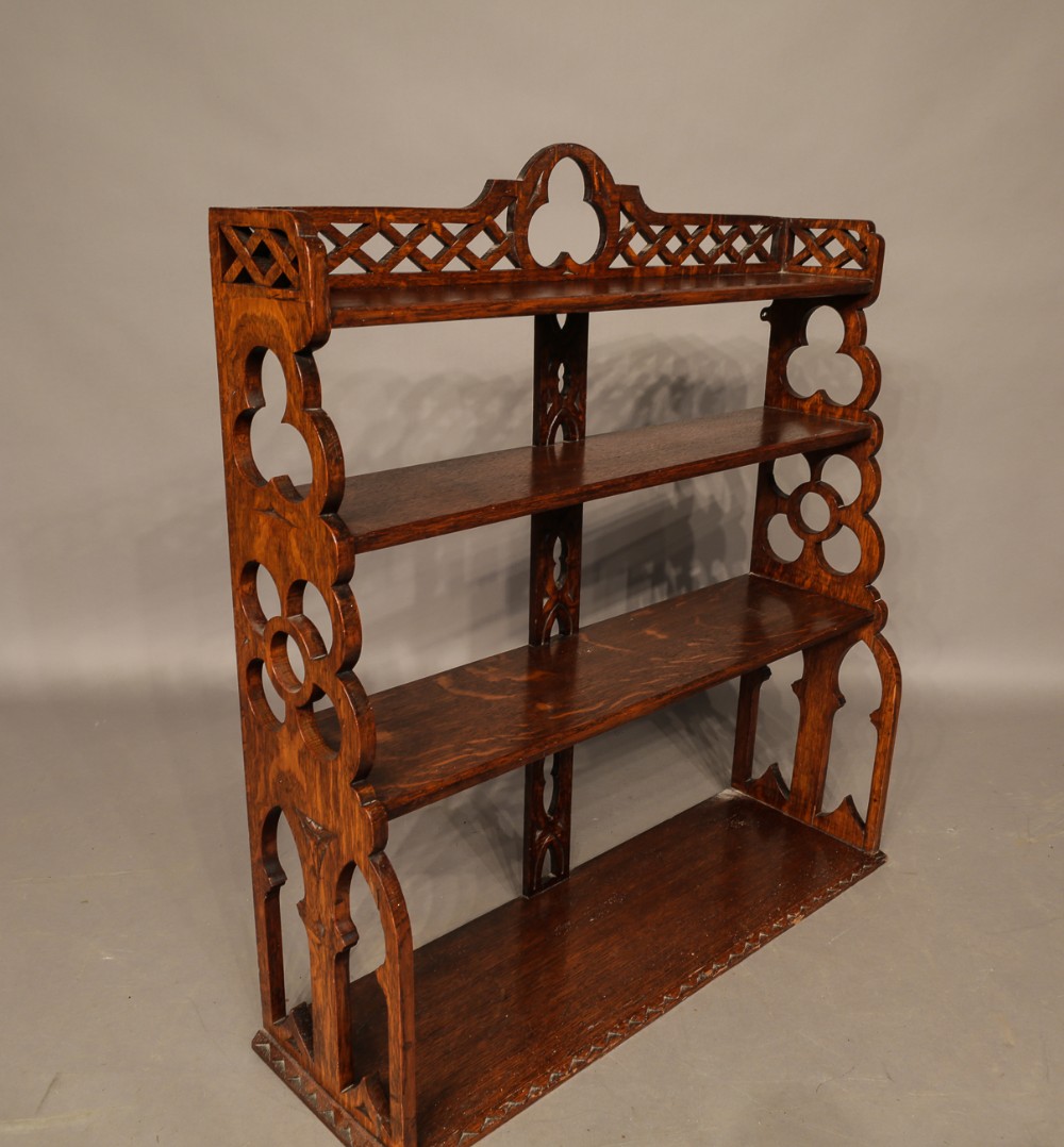 Gothic Oak Wall Shelf