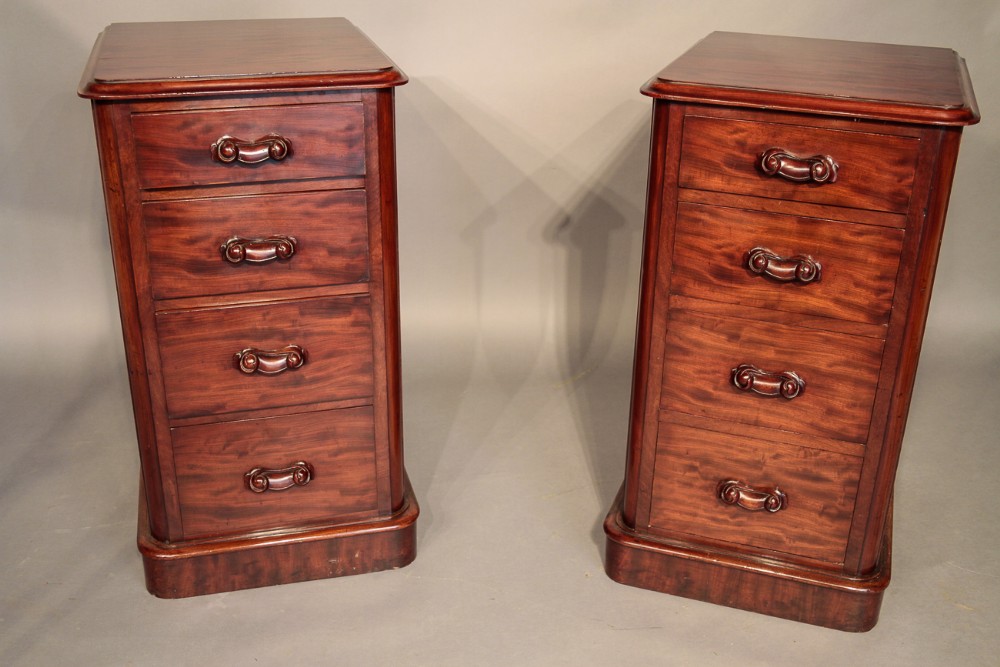 Pair of Victorian Mahogany Bedside Chests