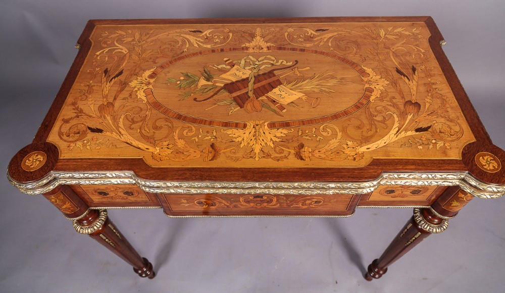 Superb French Inlaid Games Table