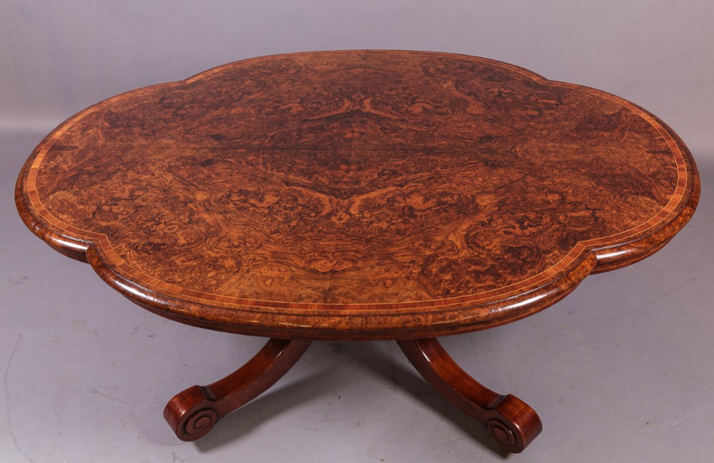 Victorian Burr Walnut Coffee Table