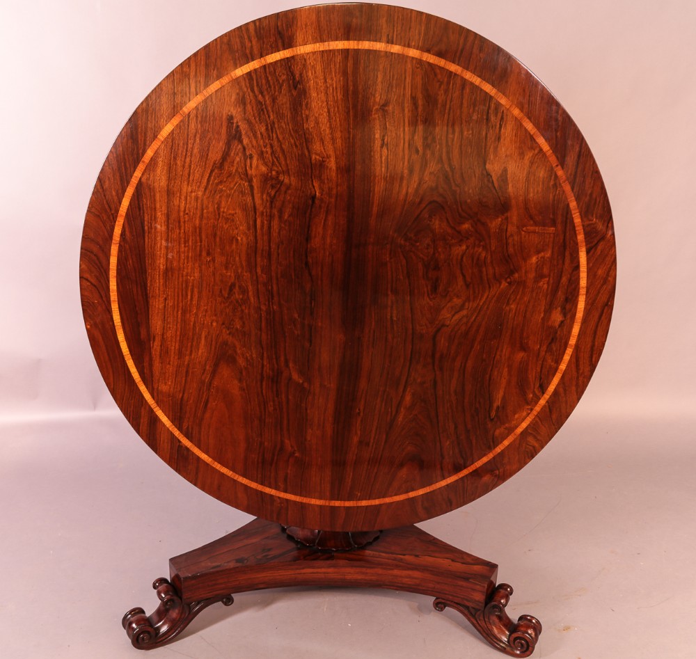 Rosewood Circular Dining Table William IV