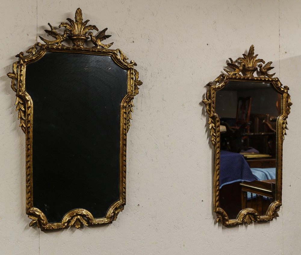Pair of Gilded Gesso Wall Mirrors
