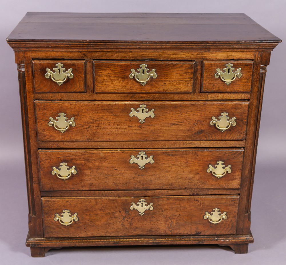 George II Oak Chest of Drawers Small Size