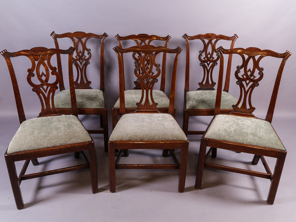 Set of 6 Georgian Mahogany Dining Chairs