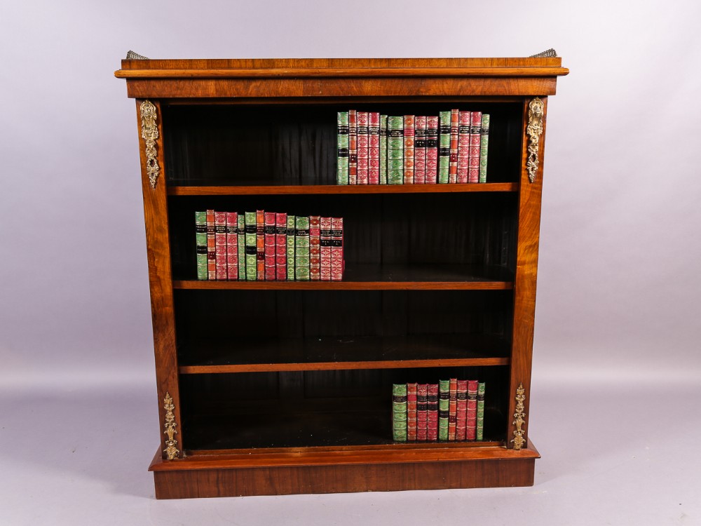 Victorian Open Bookcase in Walnut