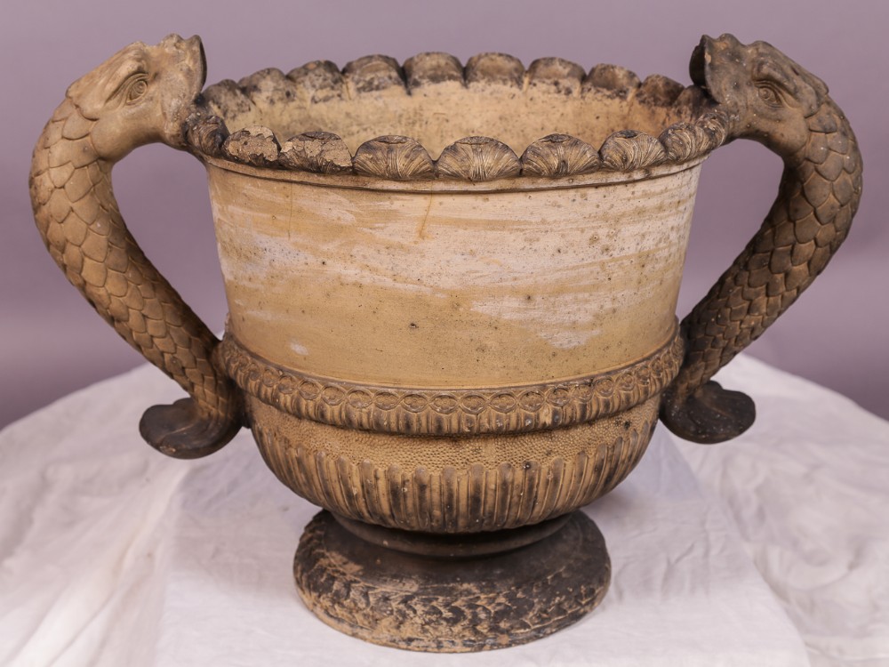 An interesting 19th century Urn with fish mounts