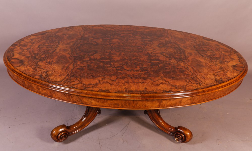 Victorian Burr Walnut Coffee Table