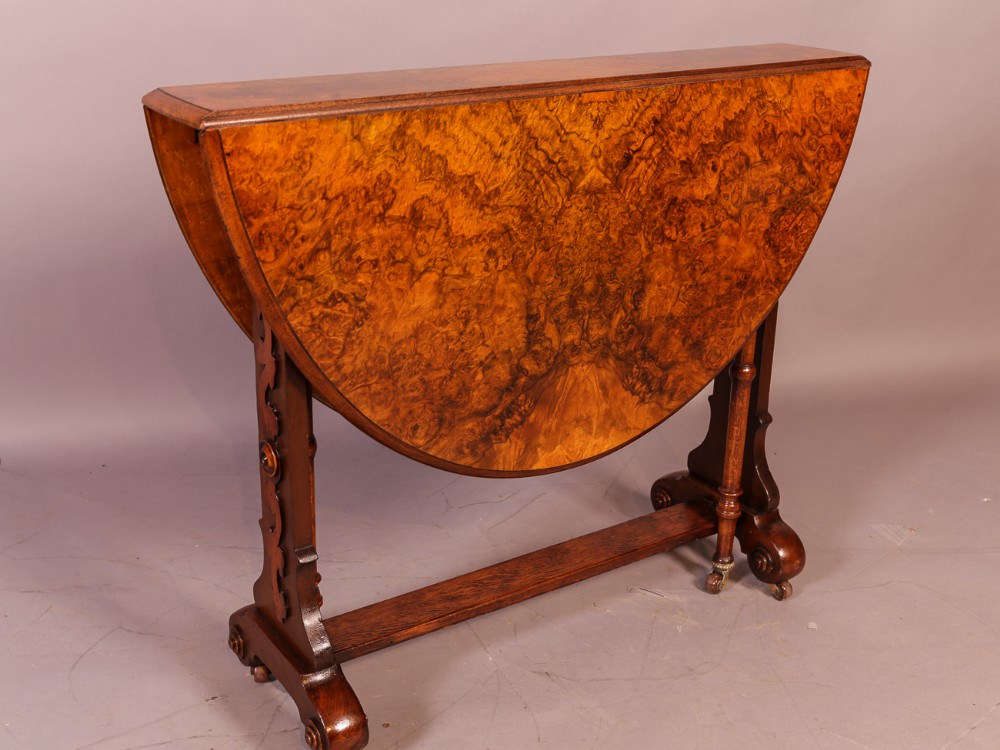 A Victorian Burr Walnut Sutherland Table