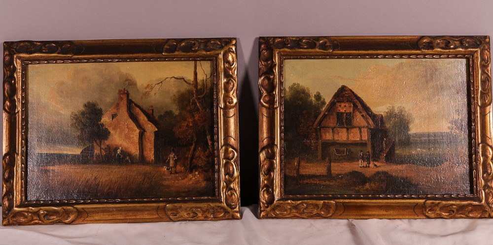 A Pair of Victorian Nieve Oil paintings