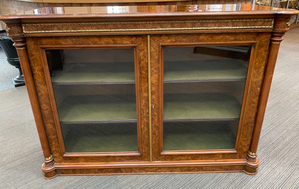 A Good Victorian Pier Cabinet in Burr Walnut