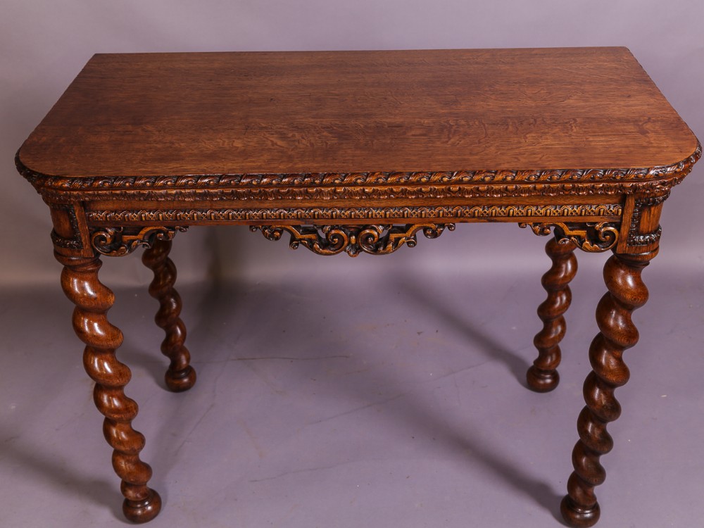 A Super Quality Victorian Games Table in Oak