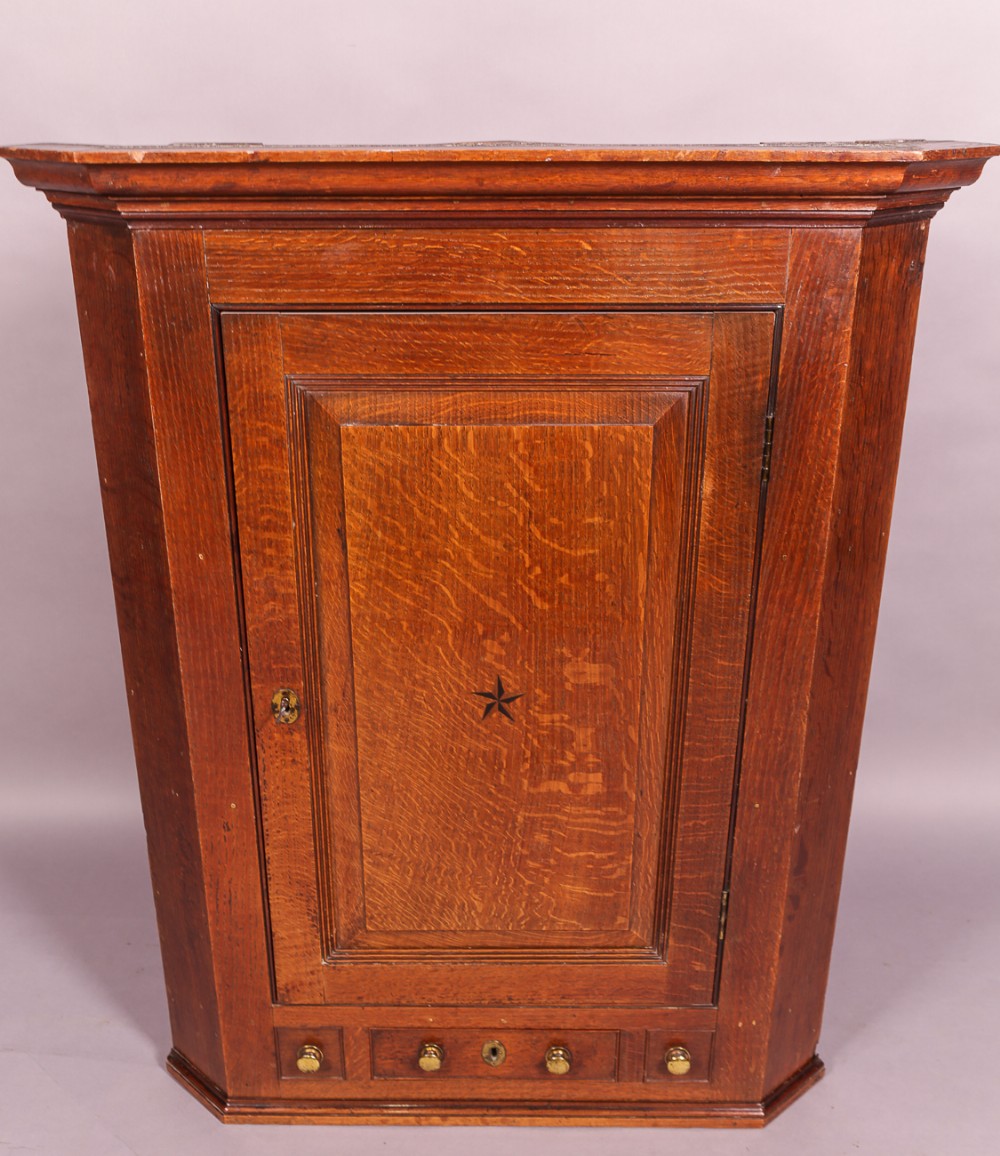 Georgian Oak Corner Cupboard Good Colour