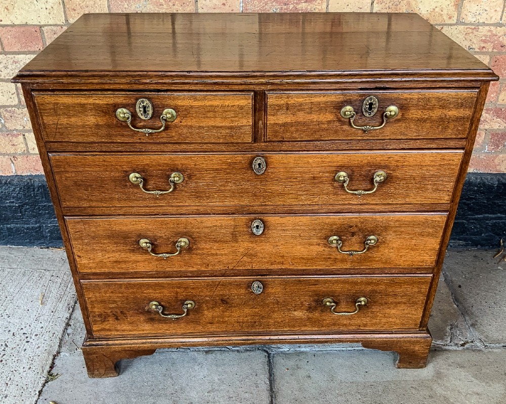 Georgian Oak chest of  drawers only 34 inches wide