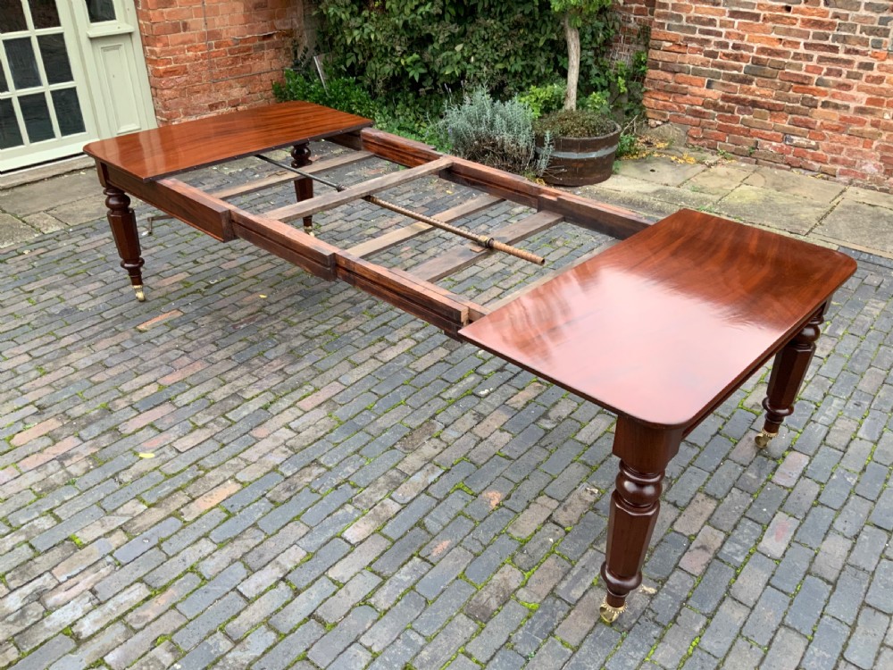 Victorian 3 leaf extending dining table seat 12 View XI