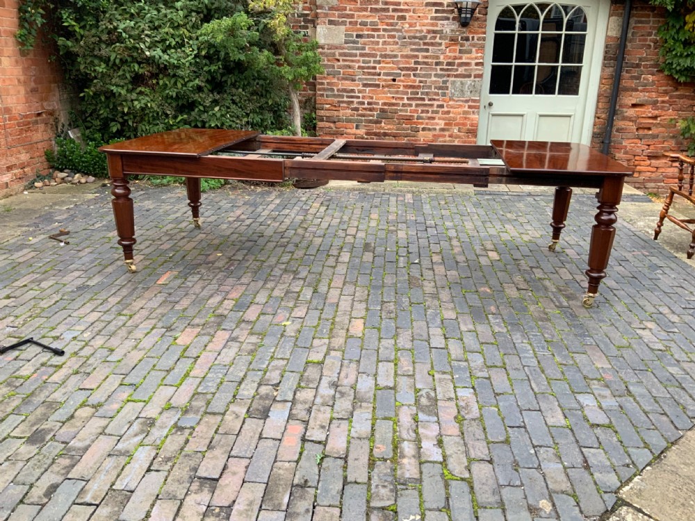 Victorian 3 leaf extending dining table seat 12 View XIII