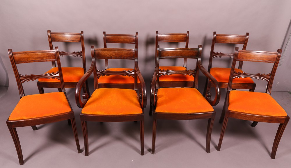 Good Set of 8 Georgian Mahogany Dining Chairs