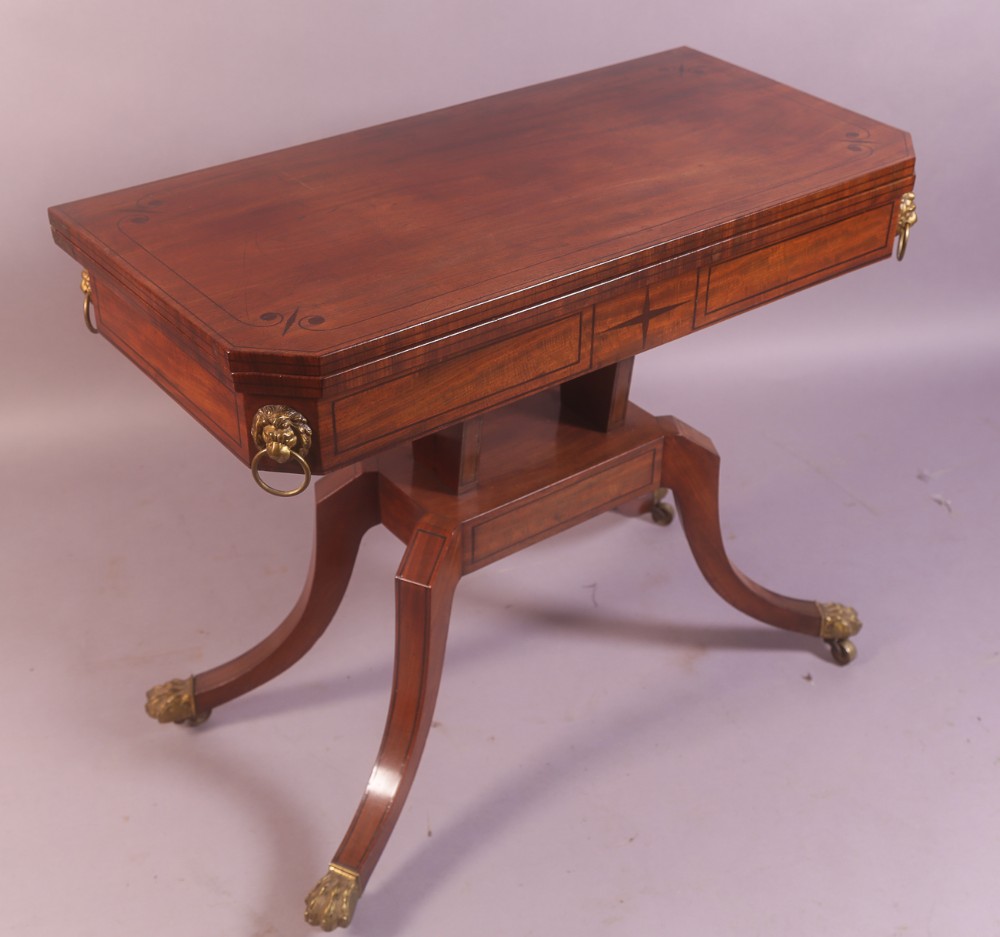 A Regency Period Games Table Mahogany and Ormulu
