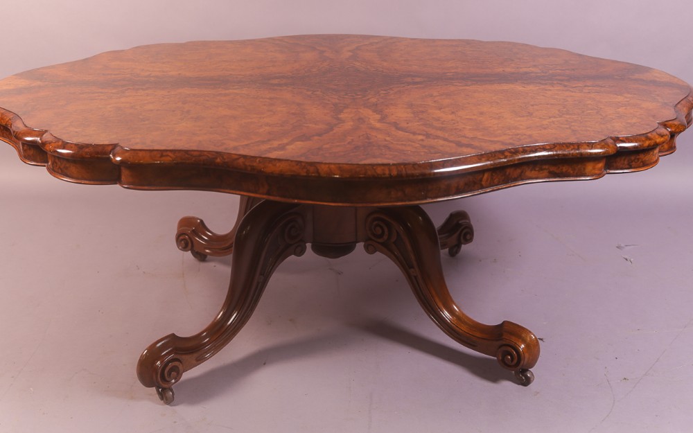 Victorian Burr Walnut Coffee Table