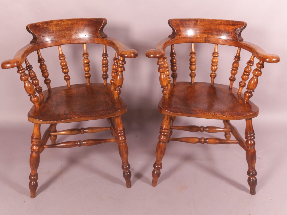 Pair of Captains Chairs Victorian