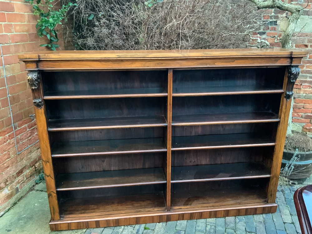 Rosewood Open Bookcase c 1840